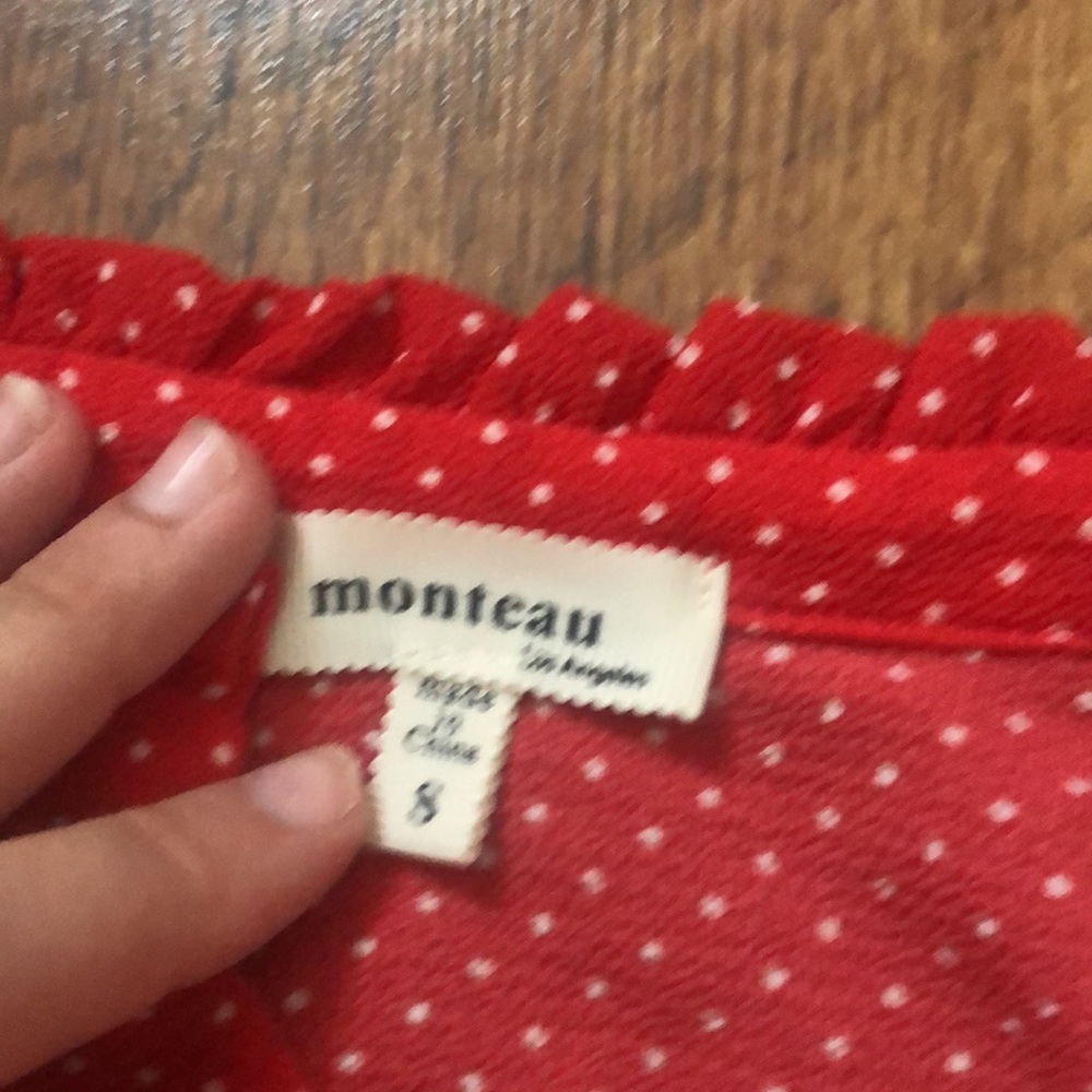 Red Flowy Top - Picture 2 of 3
